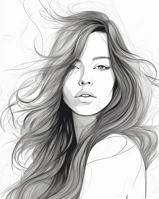 Line Art Vector Portraits