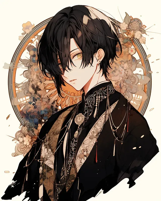 Anime Characters In Art Nouveau Style