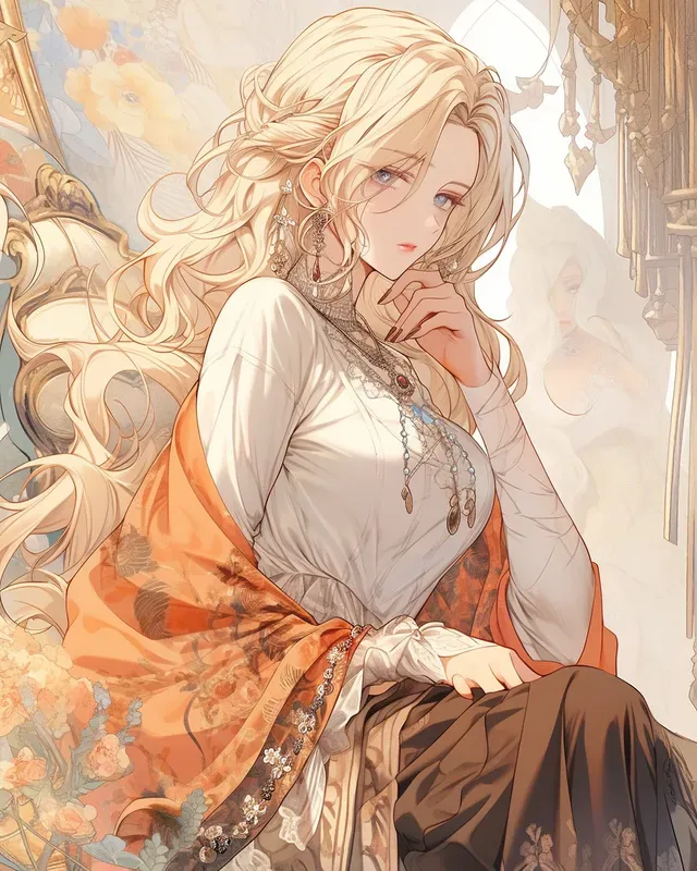 Anime Characters In Art Nouveau Style