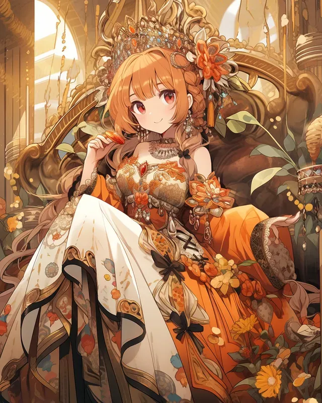 Anime Characters In Art Nouveau Style