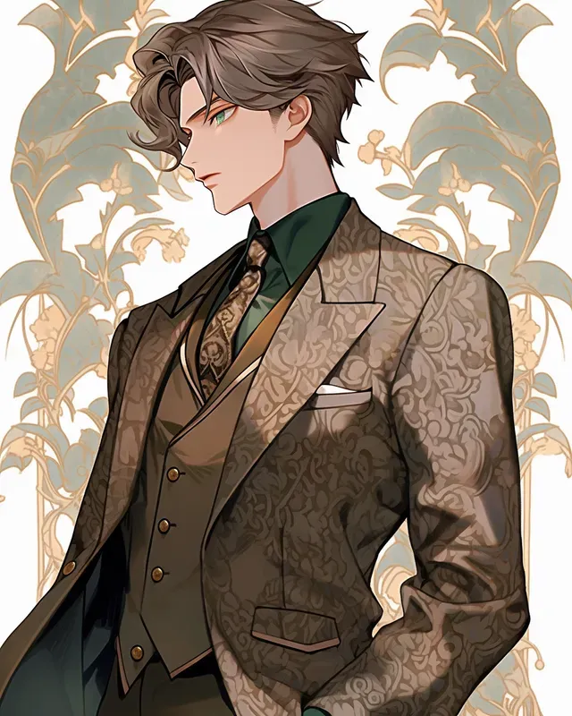 Anime Characters In Art Nouveau Style