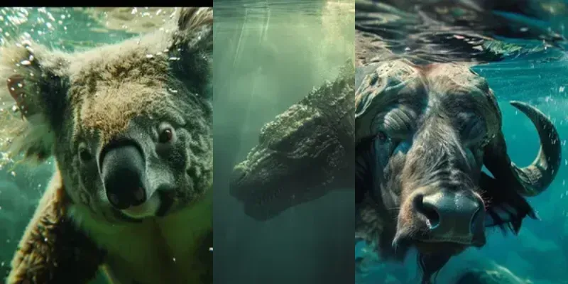 Underwater Cinematic Scenes generated by undefined