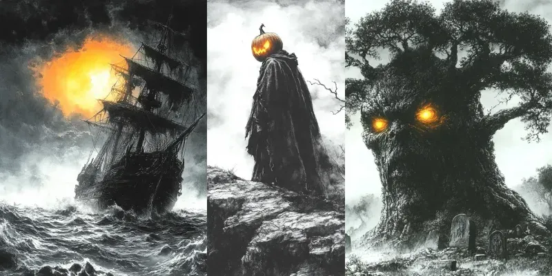 Haunting Illustrations generated by undefined