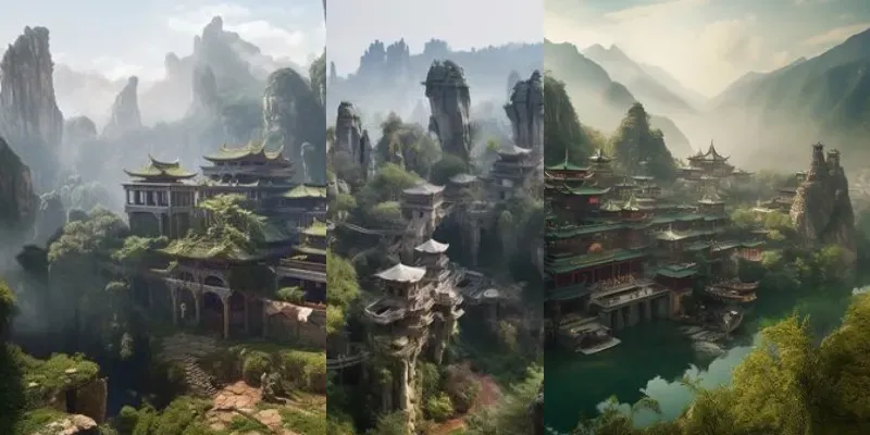 Asian Landscape Photographs generated by undefined