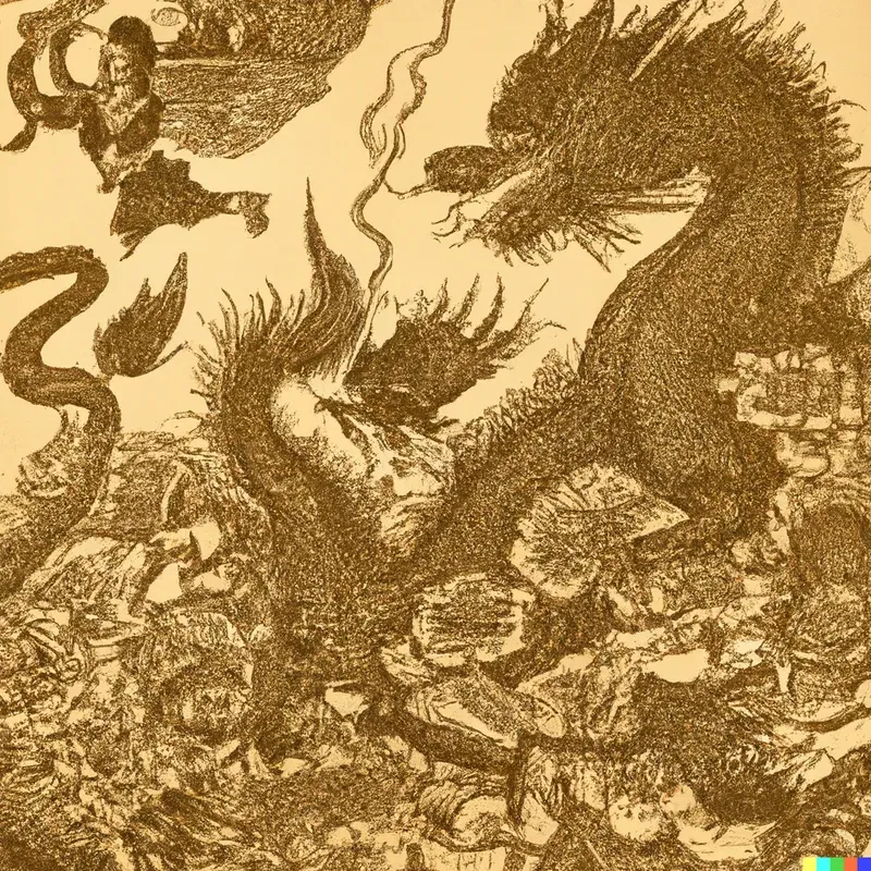 Elaborate Chinese Woodblock-Style Prints