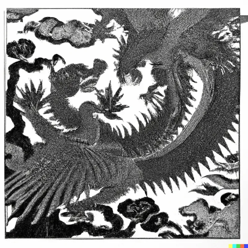 Elaborate Chinese Woodblock-Style Prints