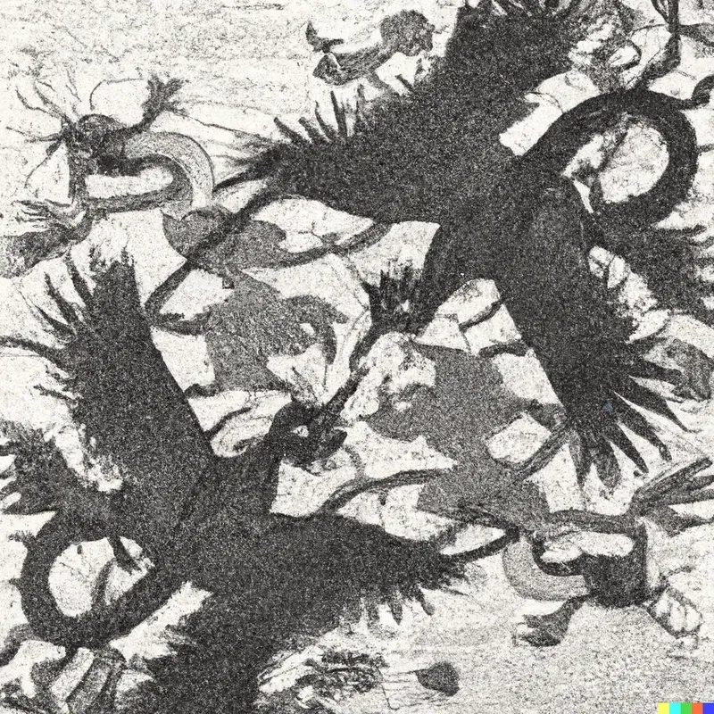 Elaborate Chinese Woodblock-Style Prints