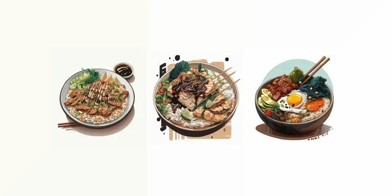 Customizable Anime Food Illustrations generated by undefined