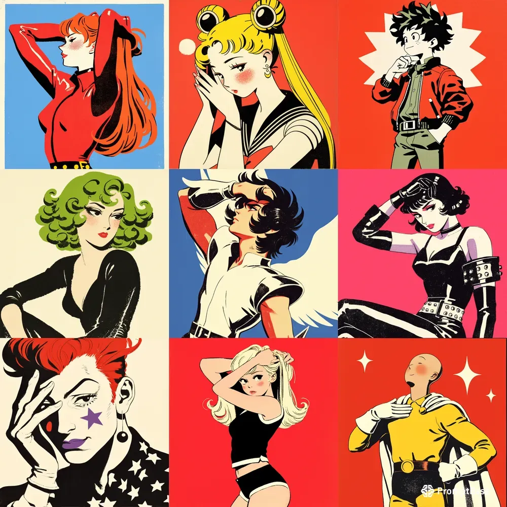 Vintage Anime Character Art