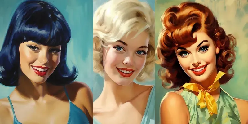 Pin-up Girl Portraits generated by undefined