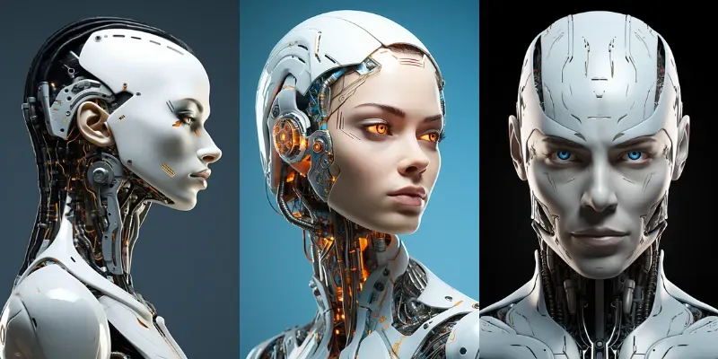 Robot Cyborg Studio Portraits generated by undefined