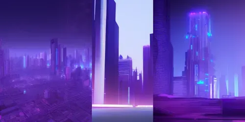 Futuristic Cities generated by stable-diffusion