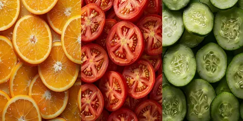 Fresh Fruits And Vegetables Patterns generated by midjourney