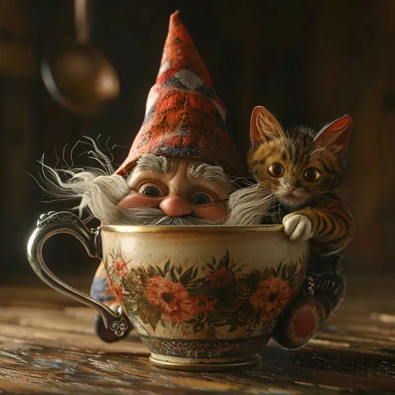 Whimsical Gnomes In Realistic Scenes