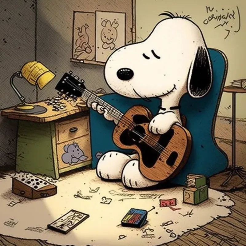 Snoopy Drawing Style Peanuts