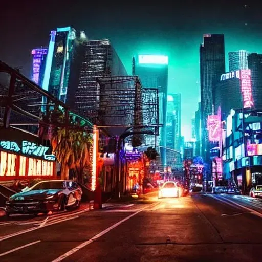 Cyber Punk City By Night