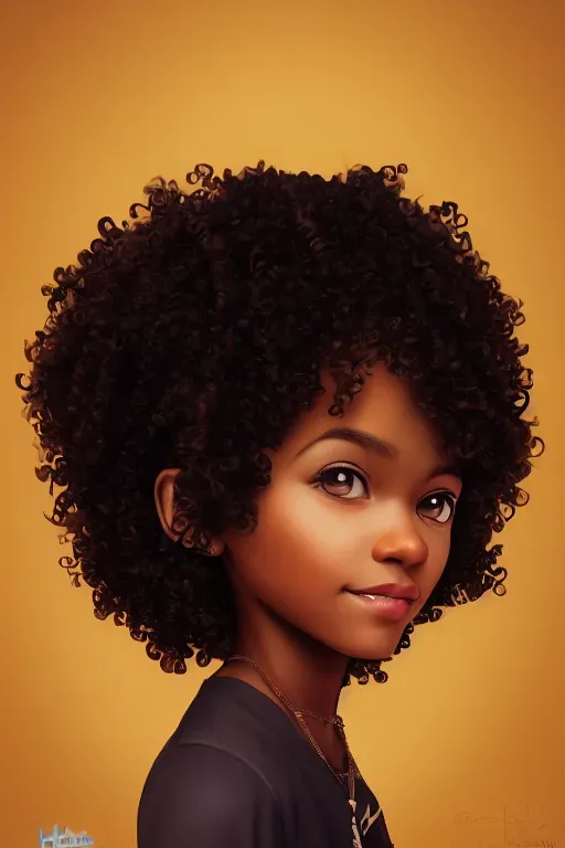 Cute African American Girl