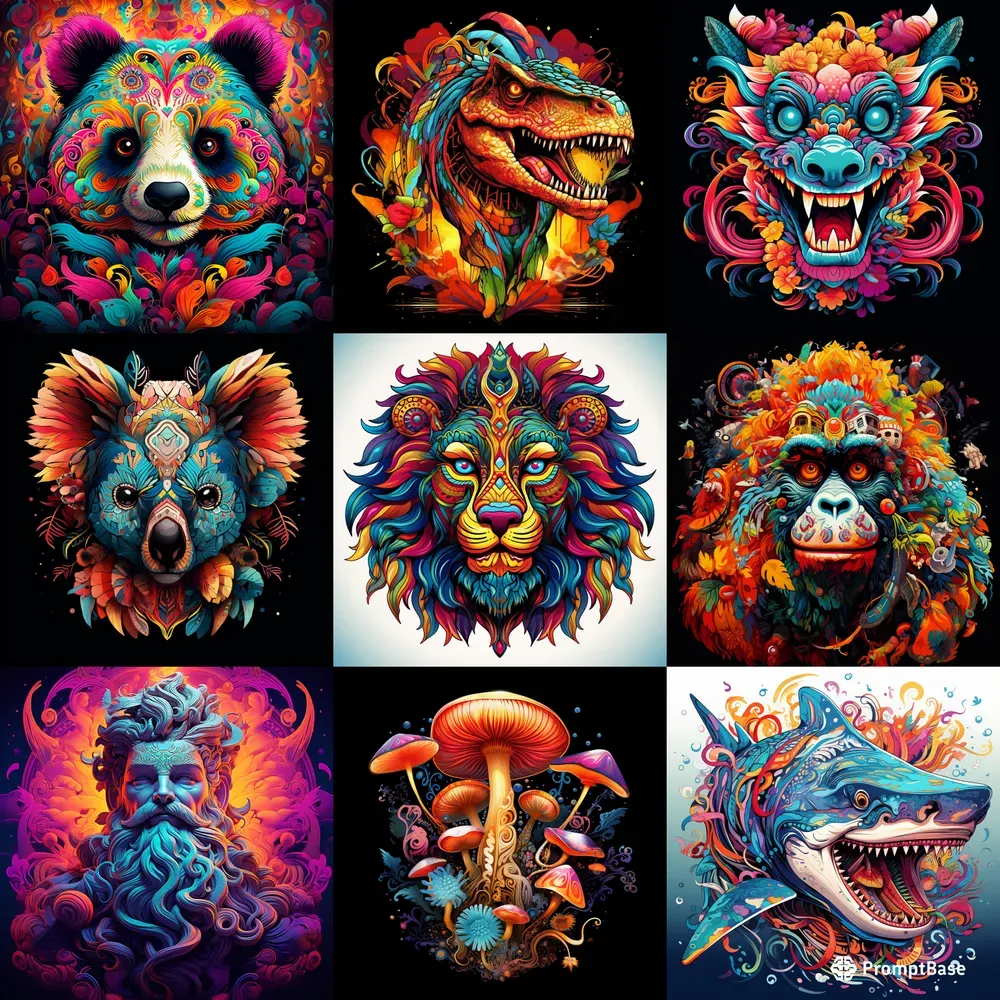 Colourful Decorated Portraits