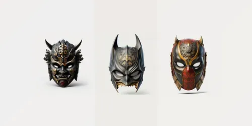 Japanese Style Masks generated by midjourney