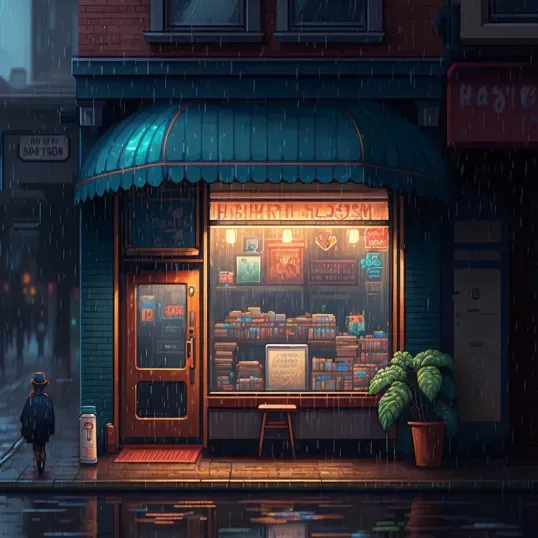 16-bit Pixel Café Backdrops