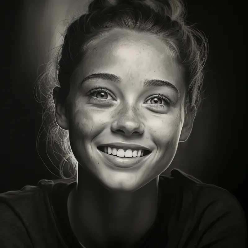 Photorealistic Monochrome Portraits