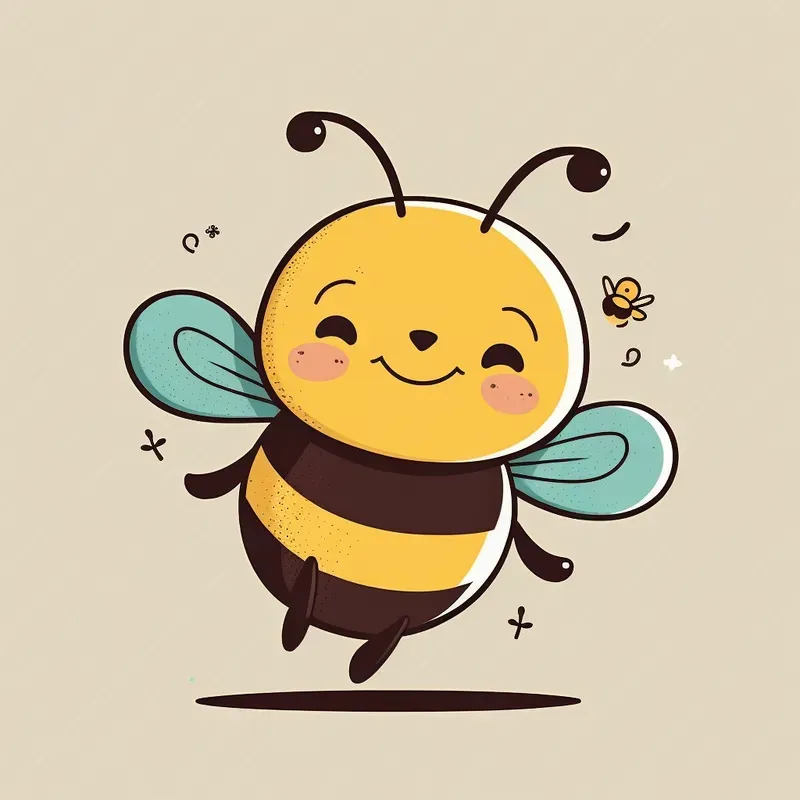 Cute Illustrations Of Smiling Characters