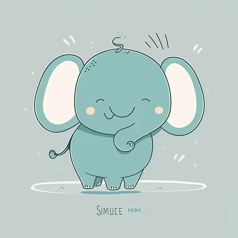 Cute Illustrations Of Smiling Characters