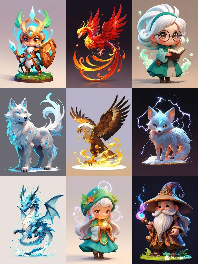 Charming 3D Fantasy Characters