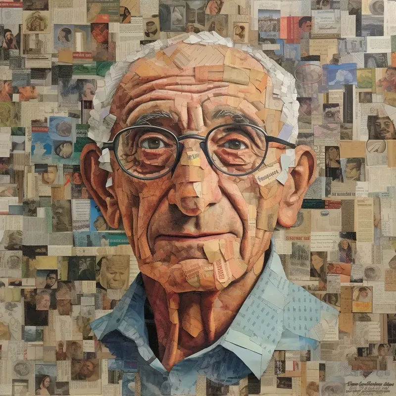 Paper Collages Newspaper Portrait Crafts