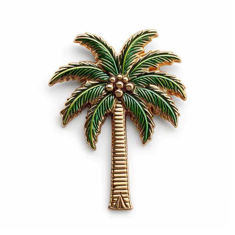 Realistic Enamel Pins Design Photographs