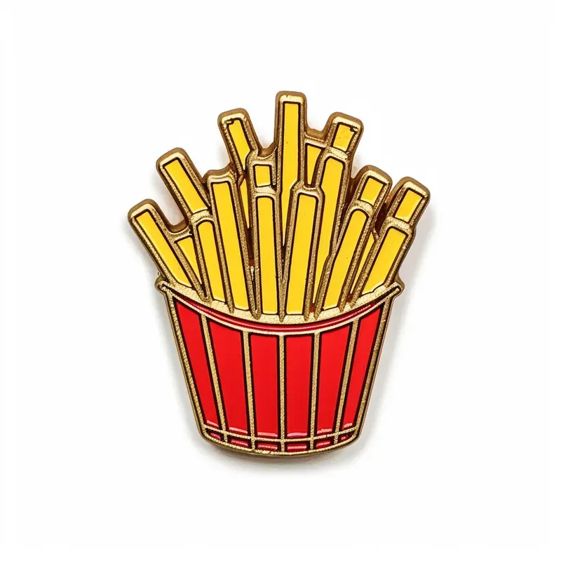 Realistic Enamel Pins Design Photographs