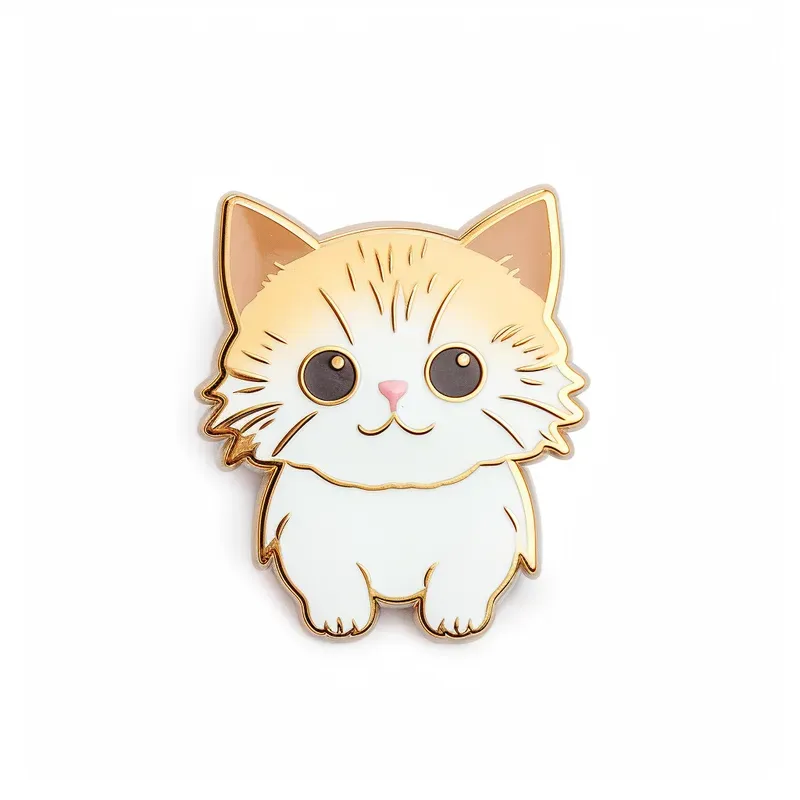 Realistic Enamel Pins Design Photographs