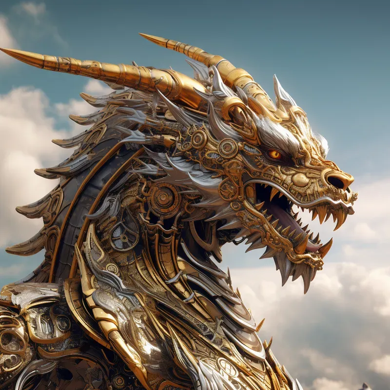 Robotic Dragons Mechanical Cyborg Designs
