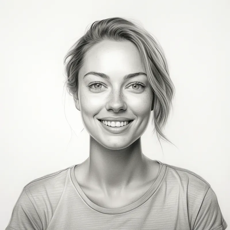 Realistic Portrait Pencil Sketch Drawings