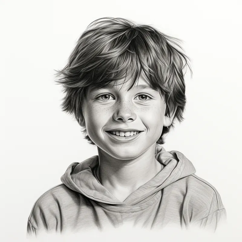 Realistic Portrait Pencil Sketch Drawings