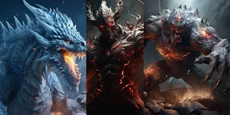 Mmo RPG Final Bosses Fantasy Video Games generated by undefined