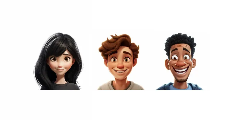 Cartoon Characters Portraits Illustrations generated by undefined