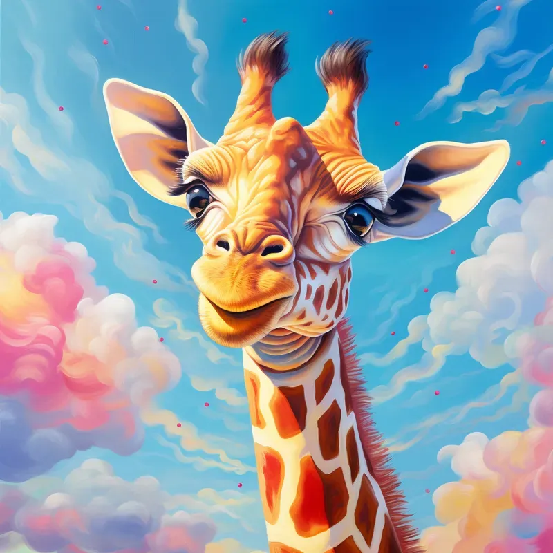Whimsical Animal Portraits Oil Paintings