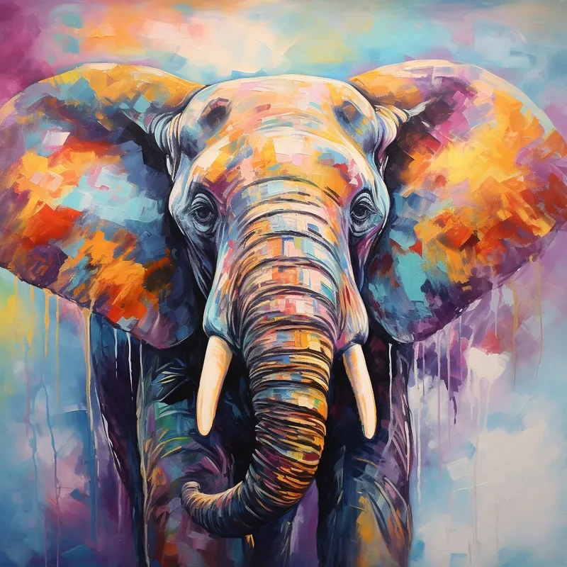 Whimsical Animal Portraits Oil Paintings