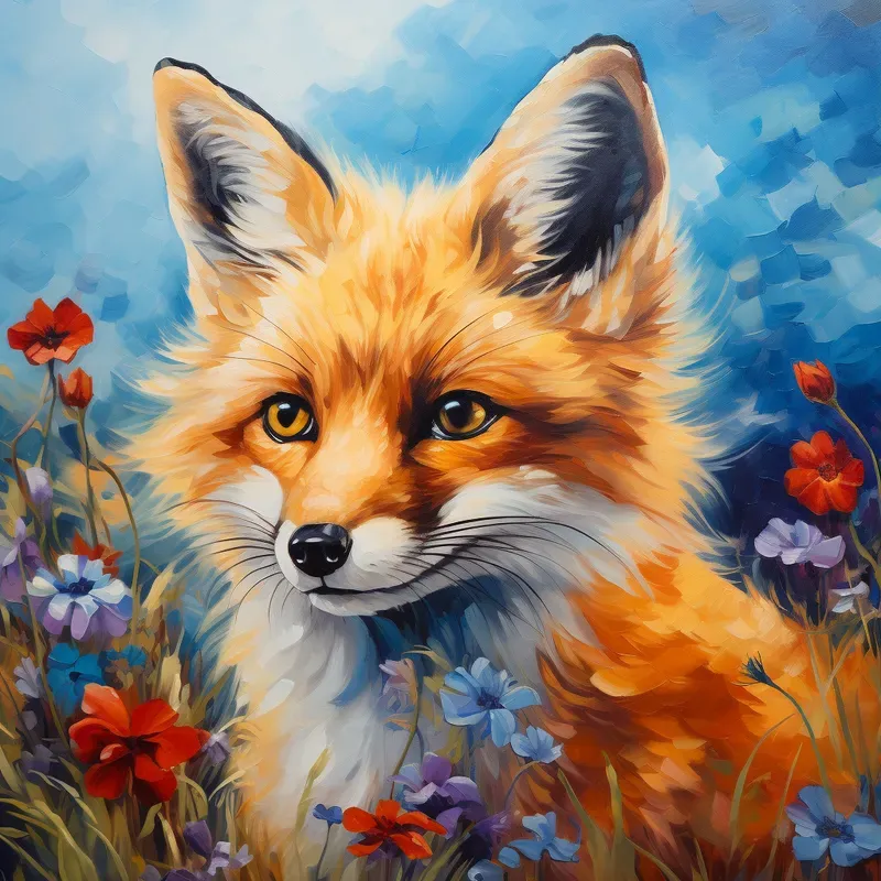 Whimsical Animal Portraits Oil Paintings