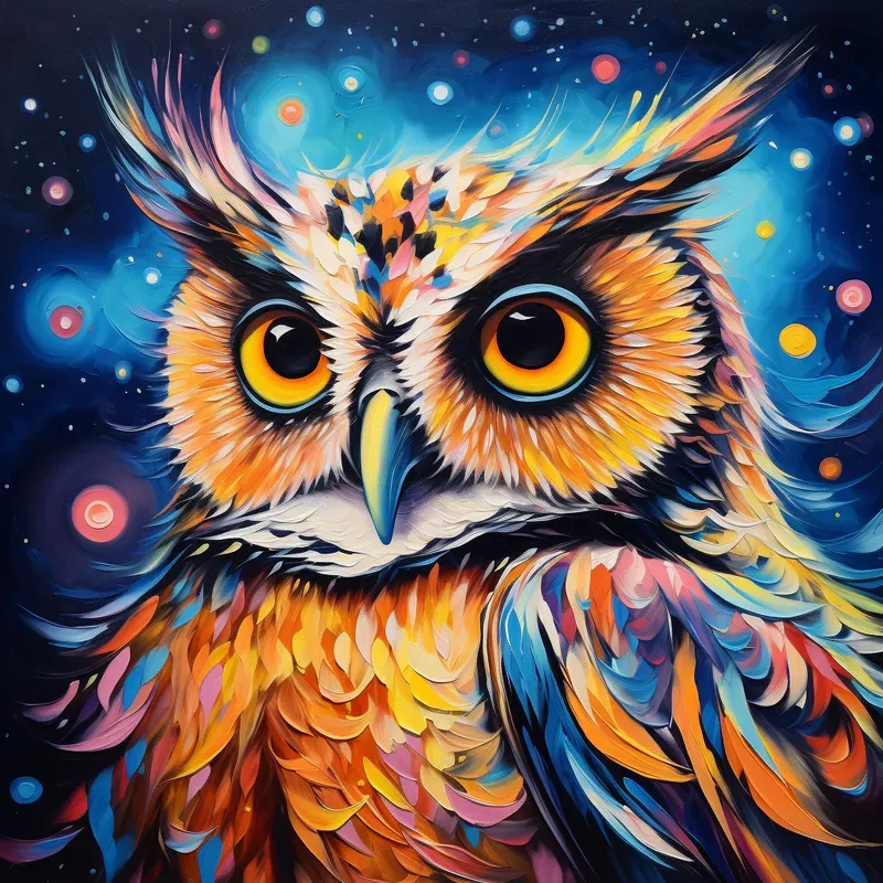 Whimsical Animal Portraits Oil Paintings