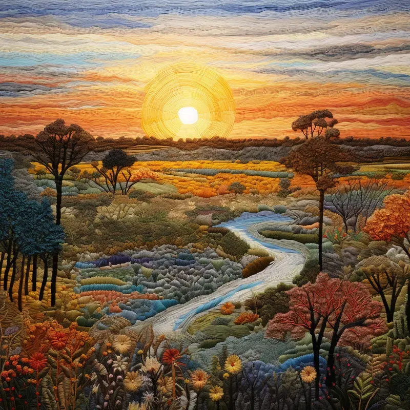 Embroidery Landscapes Embroidered Crafts