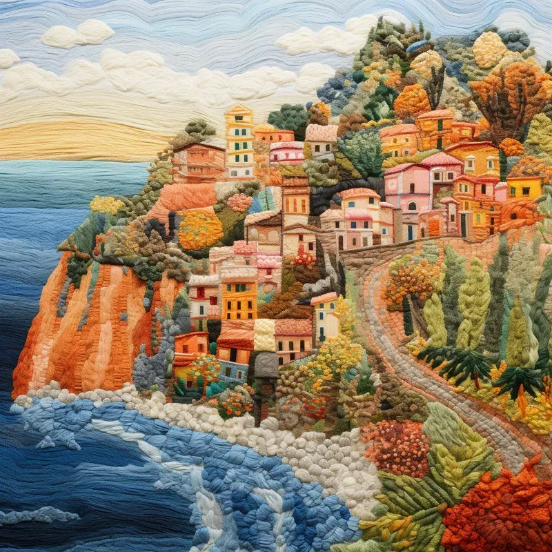 Embroidery Landscapes Embroidered Crafts