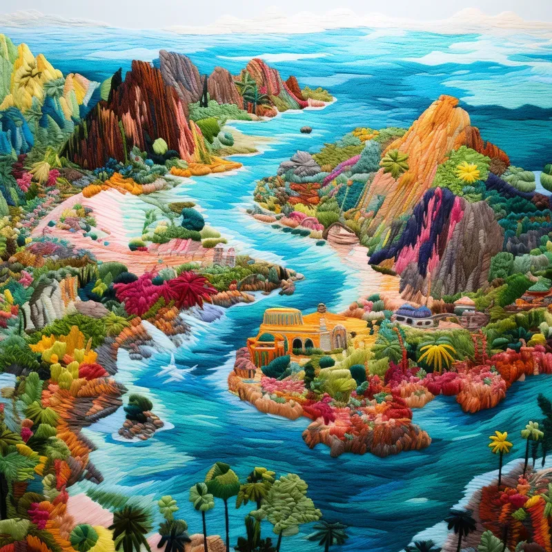 Embroidery Landscapes Embroidered Crafts