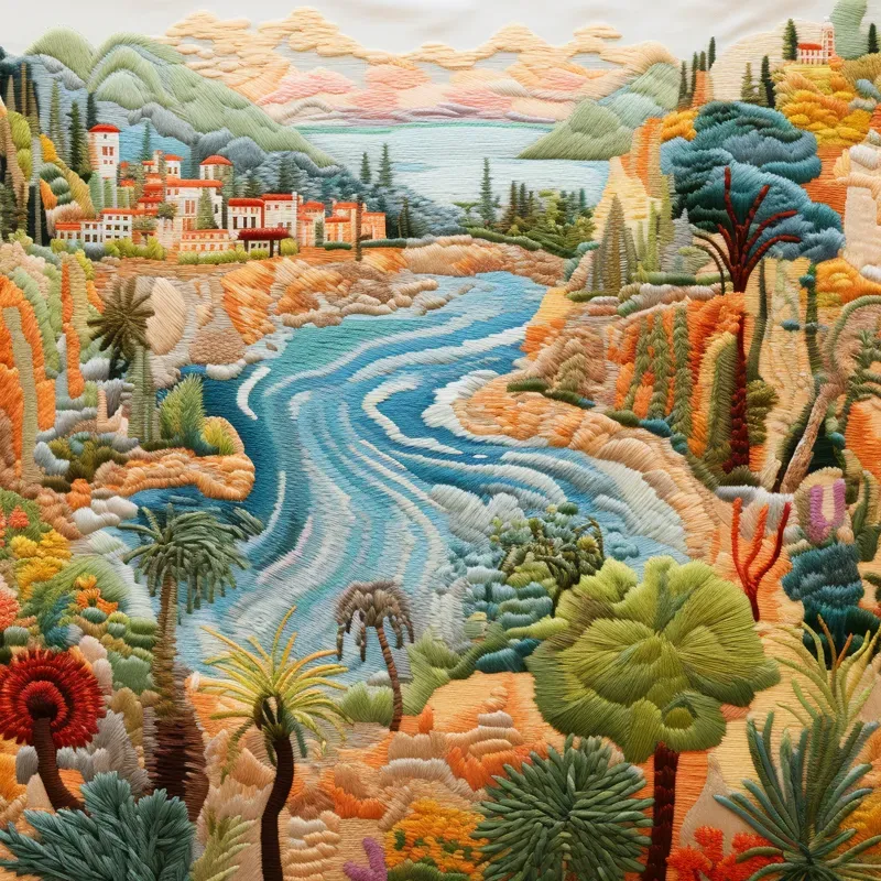 Embroidery Landscapes Embroidered Crafts