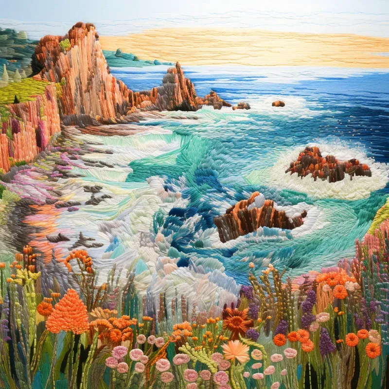 Embroidery Landscapes Embroidered Crafts