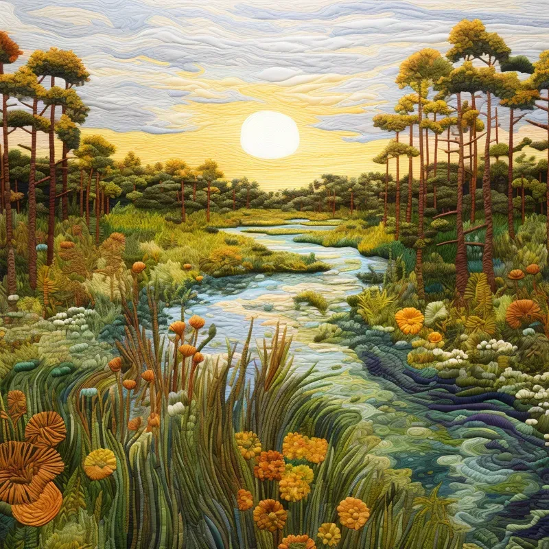 Embroidery Landscapes Embroidered Crafts