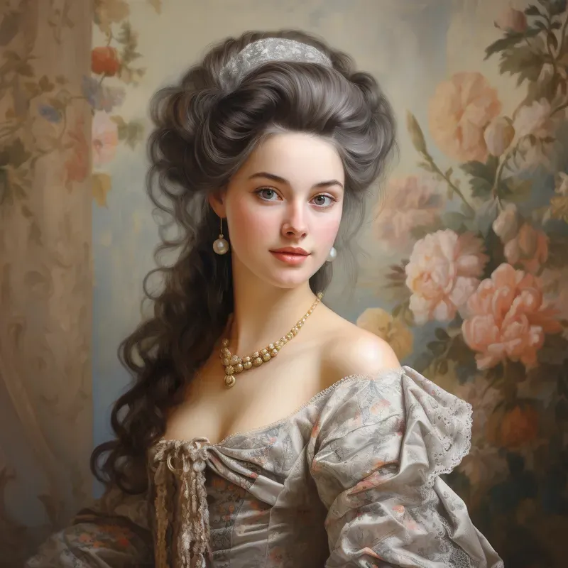Rococo Portraits Oil Paintings Artworks