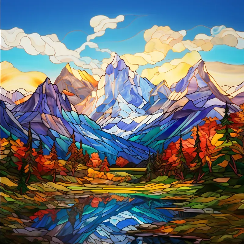 Stained Glass Landscapes Window Artworks
