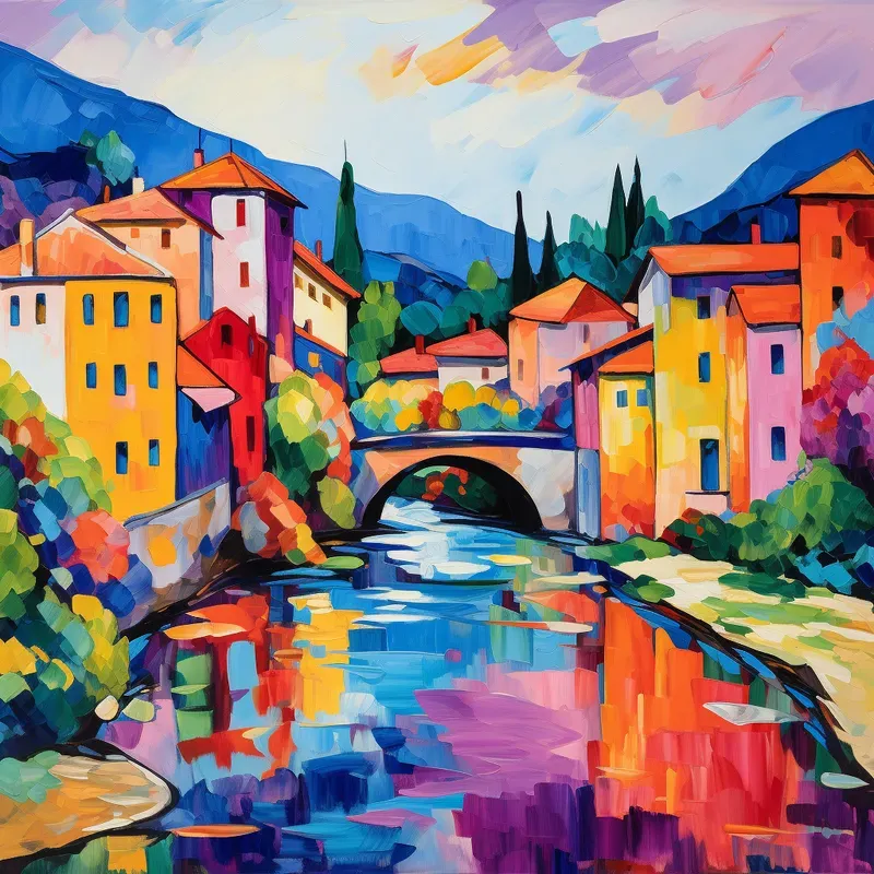 Fauvism Landscape Paintings Colorful Artworks